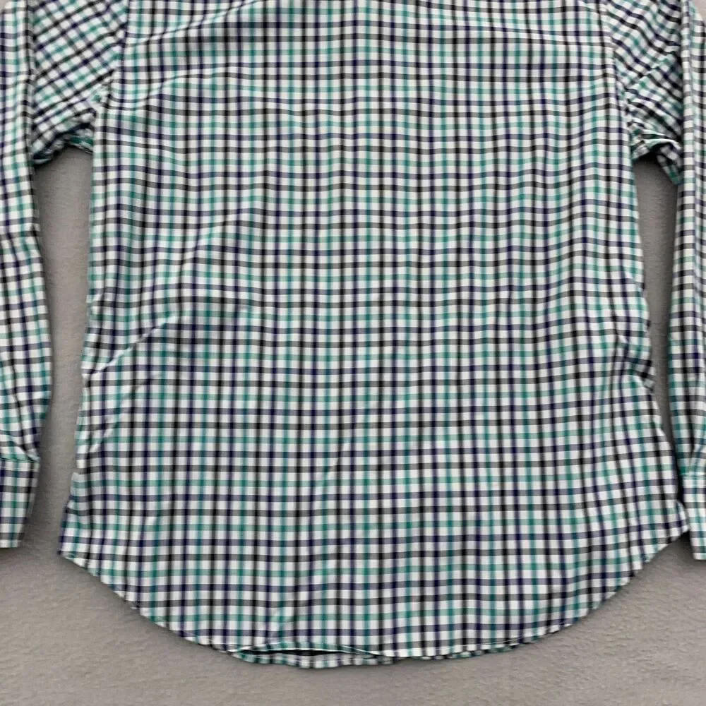 Bonobos Button Shirt Mens Large Slim Fit Stretch Gingham Plaid Long Sleeve